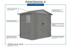 Металлический сарай Black Fox Panorama A из оцинкованной стали