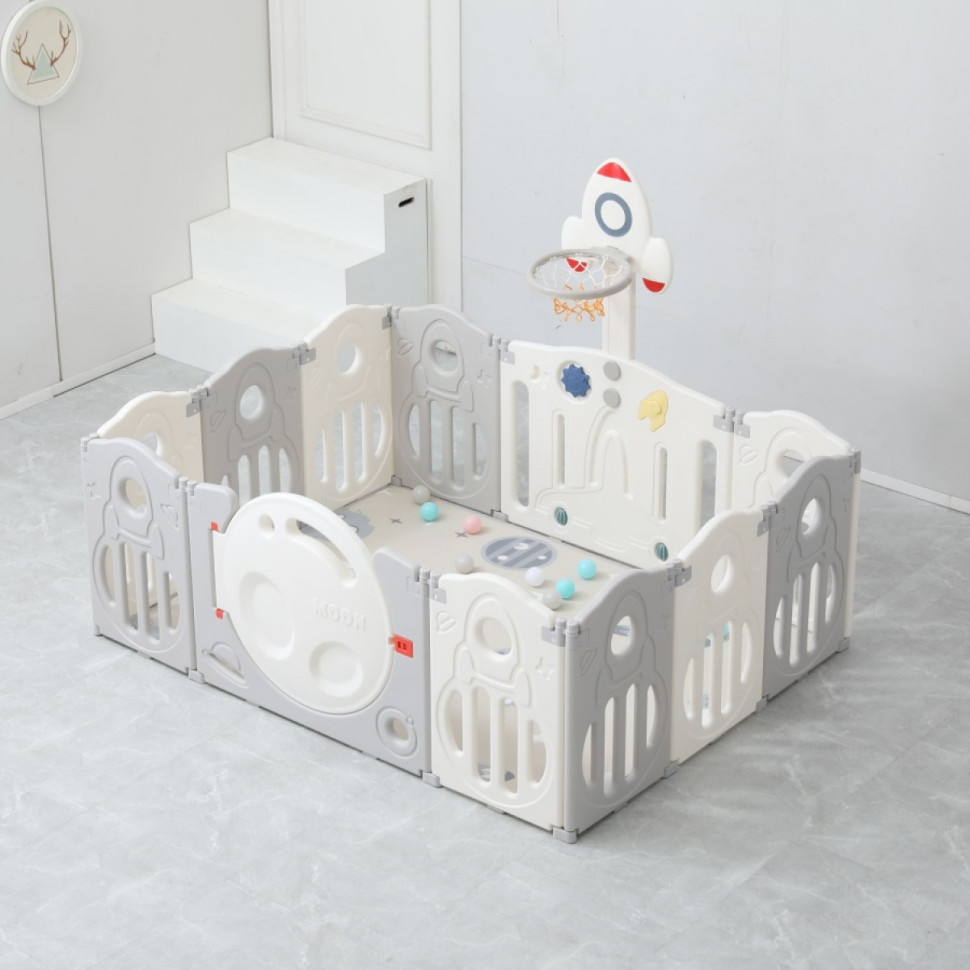 Манеж UNIX Kids SUPREME Space 160x160 Grey