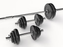 Набор гантелей и штанга UNIXFIT в кейсе 50 кг Набор гантелей и штанга UNIXFIT в кейсе 50 кг